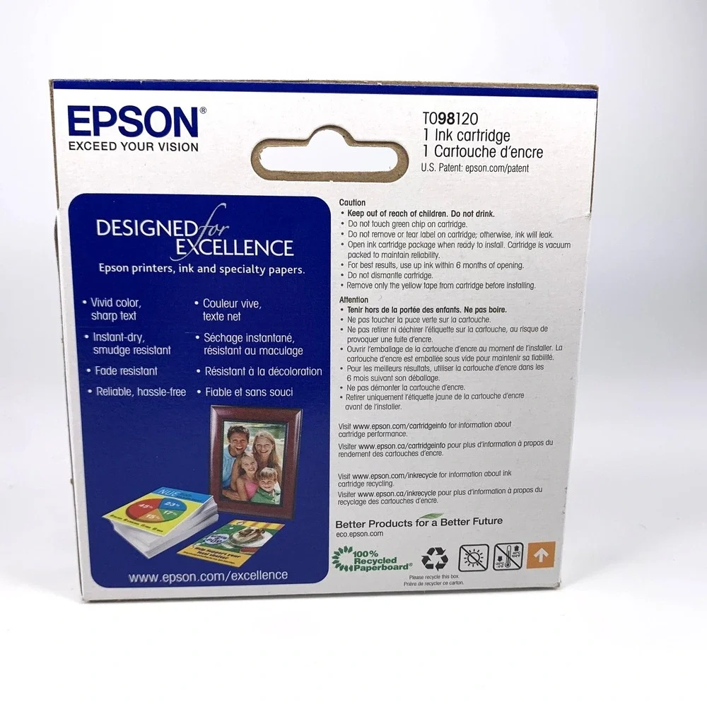Genuine Epson 98 High Capacity Black Ink T098120 - EXP 01/2025 NEW